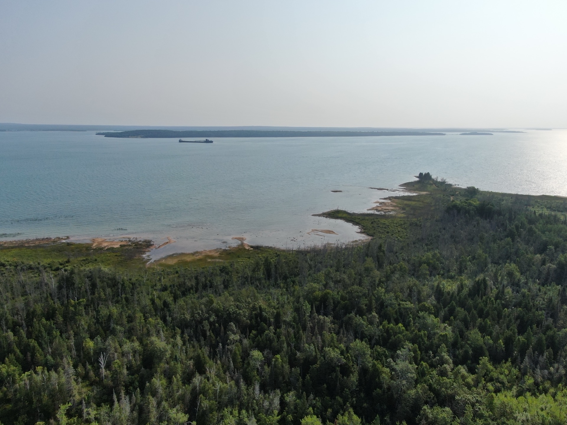 Aerial view of Stone Mountain quarry waterfront property